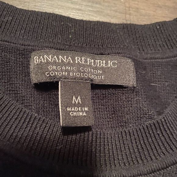 Banana  Republic Knit T-Shirt *Black* Medium - Picture 4 of 4